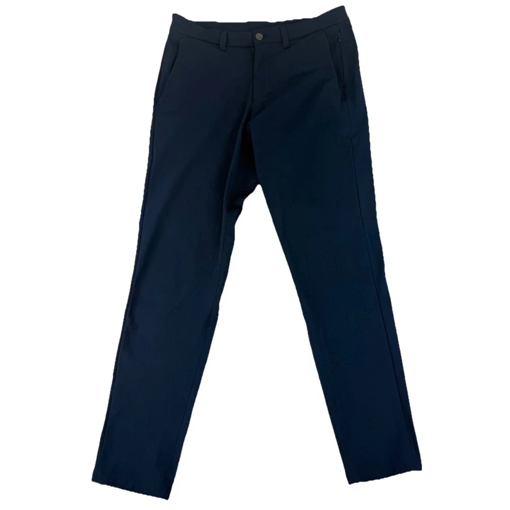 Lululemon Commission ABC Chino Pants Men's Size 32 Navy Blue 32x31 Warpstreme